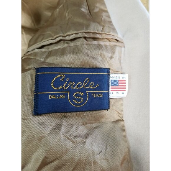 Circle S Dallas Texas Mens Blazer Sport Coat 46R Gray Micro Suede Two Button - Picture 10 of 12